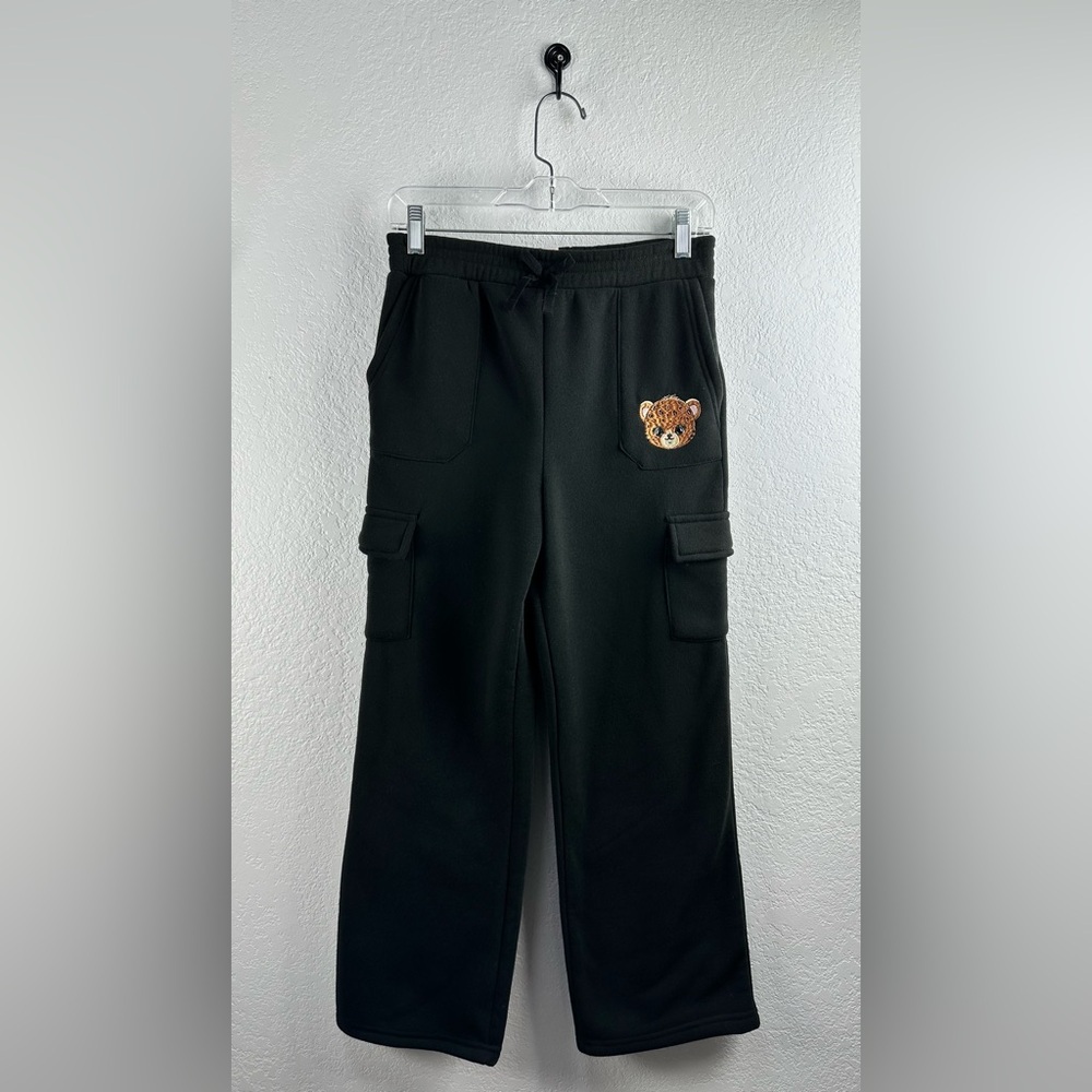 Emma & Elsa Boys Black Sweat Pants Size 14
